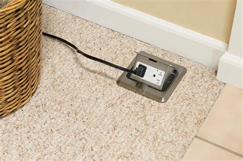 electrical floor box for carpet|residential floor outlet box.